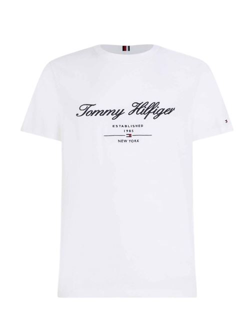 Crew-neck T-shirt with Script logo Tommy Hilfiger | MW0MW33691YBR.YBR